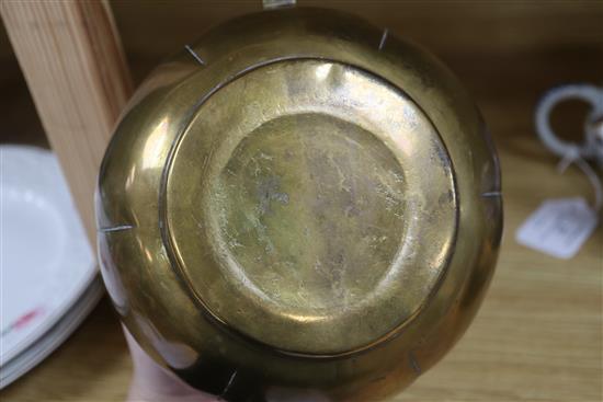 A 19th century Chinese bronze hand warmer